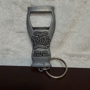 Samuel Adams Bottle Opener Keychain Take Pride in Your Beer Boston Lager Pewter